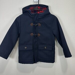 Carter's‎ Blue Pea Coat with Hood and Toggle Closures